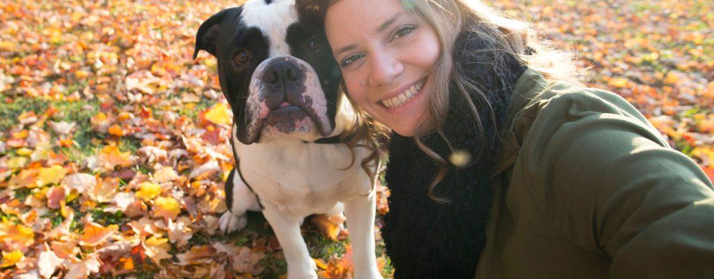 A dog mom with her fur-baby