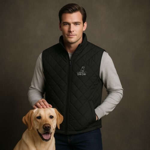 Man wearing Dog Dad Bodywarmer